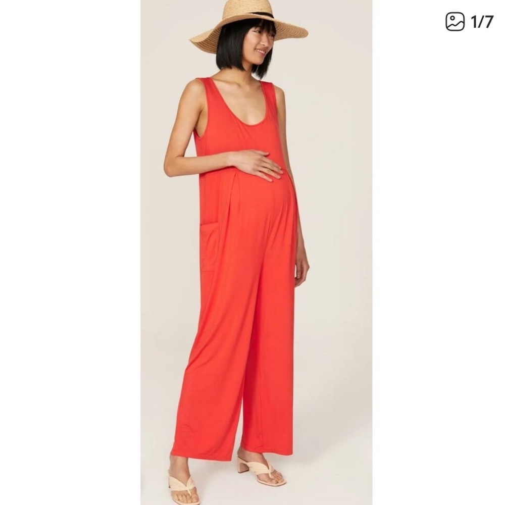 Emilia George Hazel Maternity Jumpsuit preloved XS Stretchy!